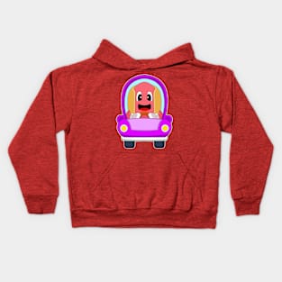 Hotdog Car Kids Hoodie